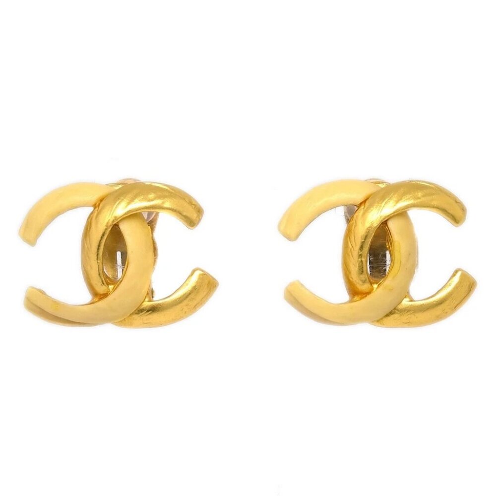 Chanel CC Earrings Clip-On Gold 00T 193008